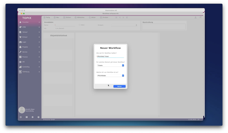 Neuen Workflow anlegen